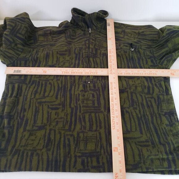 Vintage 90s Nike ACG Fleece Pullover 1/4 Zip Abstract Sweatshirt Mens Size XL - Picture 13 of 15